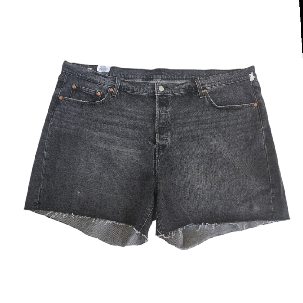 501 levis PREMIUM shorts high rise shorts button fly faded black NWt!  Size 24 - Picture 8 of 12
